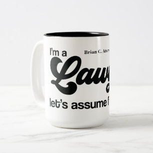Caneca De Café Em Dois Tons Presente personalizado "Sou advogado"