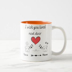 Caneca De Café Em Dois Tons Presente Personalizável Eu Desejo Que Você Morasse