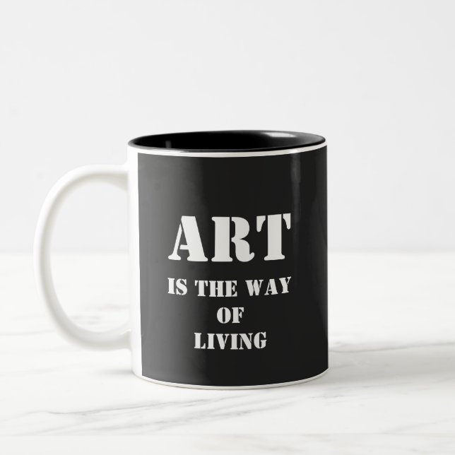 Caneca De Café Em Dois Tons Presente Pintor do Artista Art Lover (Esquerda)