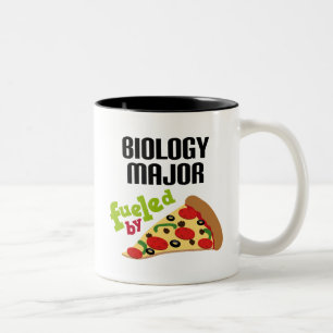 Caneca De Café Em Dois Tons Presente principal da biologia (pizza)
