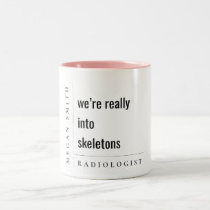 Caneca De Café Em Dois Tons Presente Radiologista Motivacional Mínimo Moderno