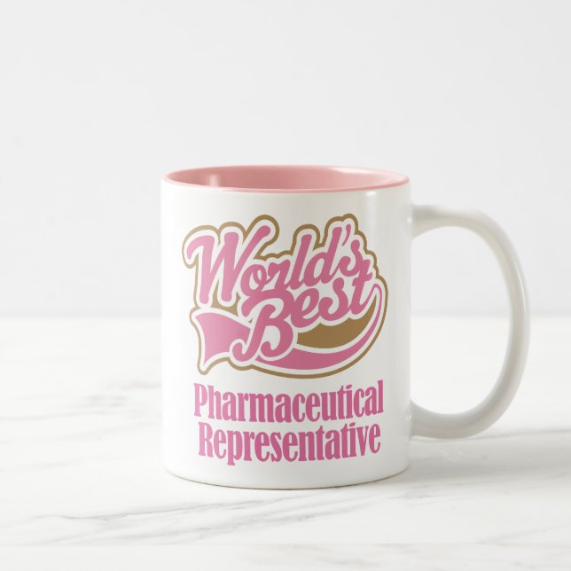Caneca De Café Em Dois Tons Presente representativo farmacêutico (mundos (Direita)
