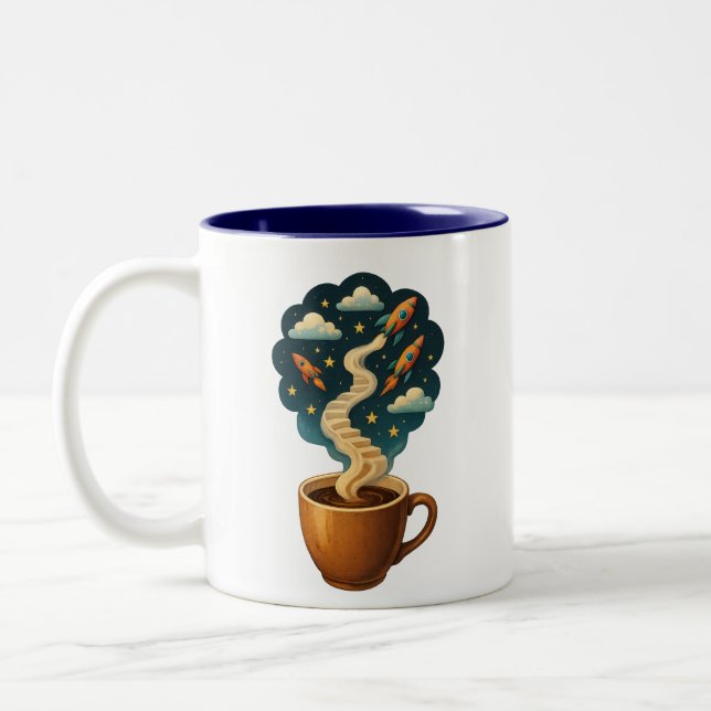 Caneca De Café Em Dois Tons Presente surreal de café motivacional em mug para  (Esquerda)