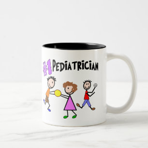 Caneca De Café Em Dois Tons Presentes "# 1" do pediatra pessoas do design da