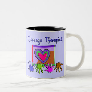 Caneca De Café Em Dois Tons Presentes artísticas Funky do design do terapeuta