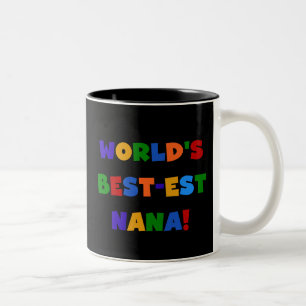 Caneca De Café Em Dois Tons Presentes brilhantes das cores do Melhor-est Nana
