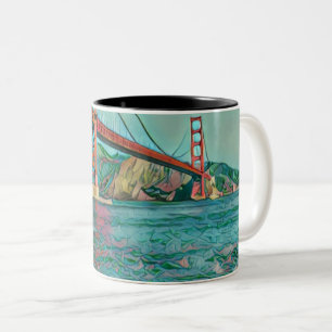 Caneca De Café Em Dois Tons Presentes ciclistas únicos