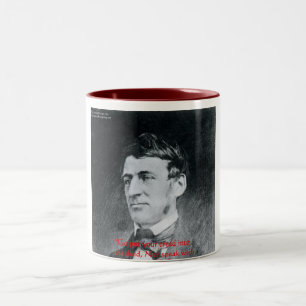 Caneca De Café Em Dois Tons Presentes com Citação de Emerson "Creed The Deed"