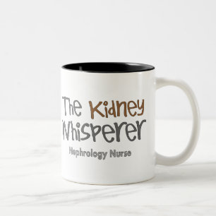 Caneca De Café Em Dois Tons Presentes da enfermeira da nefrologia "o Whisperer
