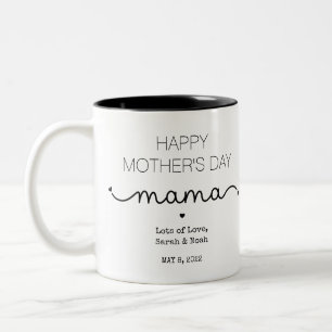 Caneca De Café Em Dois Tons Presentes da mamãe de Dia de as mães feliz persona