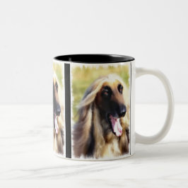 Caneca De Café Em Dois Tons Presentes de Arte de Caça Afegã