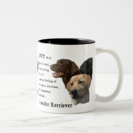 Caneca De Café Em Dois Tons Presentes de Arte Labrador Retriever