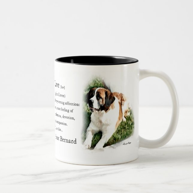 Caneca De Café Em Dois Tons Presentes de Arte São Bernardo (Direita)