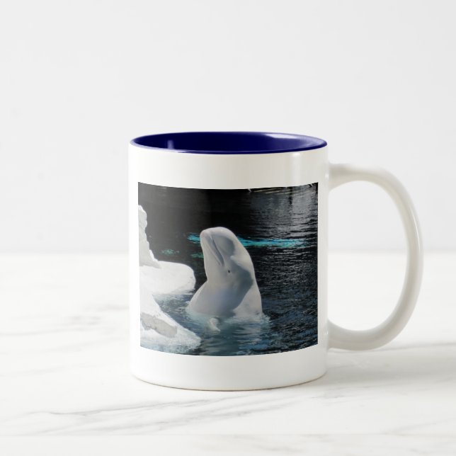 Caneca De Café Em Dois Tons Presentes de baleia Beluga (Direita)