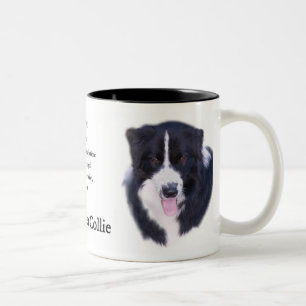 Caneca De Café Em Dois Tons Presentes de border collie