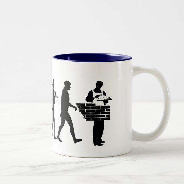 Caneca De Café Em Dois Tons Presentes de Brickies do pedreiro da camada de (Direita)