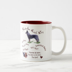 Caneca De Café Em Dois Tons Presentes de Cachorro Australianos