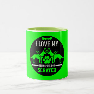 Caneca De Café Em Dois Tons Presentes de Cachorro Guia
