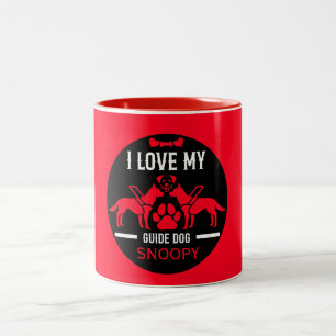 Caneca De Café Em Dois Tons Presentes de Cachorro Guia