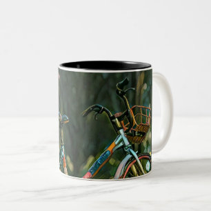 Caneca De Café Em Dois Tons presentes de ciclismo de vintage