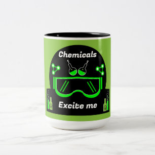 Caneca De Café Em Dois Tons Presentes de Engenheiros Químicos Engraçados