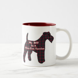 Caneca De Café Em Dois Tons Presentes de Fios Fox Terrier BFF