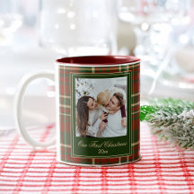 Presentes de foto de Natal vermelho verde xadrez e