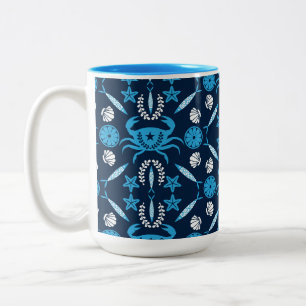 Caneca De Café Em Dois Tons Presentes de frutos do mar