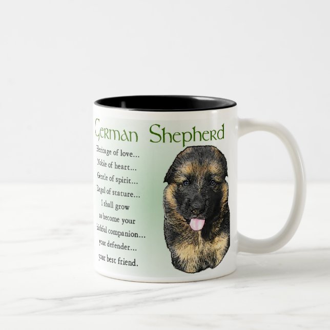 Caneca De Café Em Dois Tons Presentes de german shepherd (Direita)