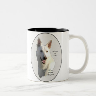 Caneca De Café Em Dois Tons Presentes de German shepherd Branco