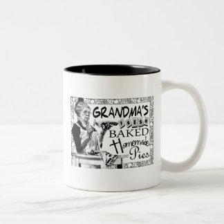 Caneca De Café Em Dois Tons Presentes de "Homemade Pies" da vovó Vintage