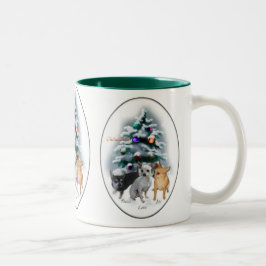 Caneca De Café Em Dois Tons Presentes de Natal Chihuahua