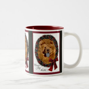 Caneca De Café Em Dois Tons Presentes de Natal Chow Chow