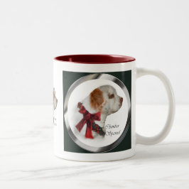 Caneca De Café Em Dois Tons Presentes de Natal Clumber Spaniel