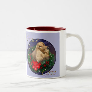 Caneca De Café Em Dois Tons Presentes de Natal em Inglês Cocker Spaniel