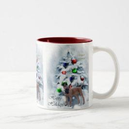 Caneca De Café Em Dois Tons Presentes de Natal em Malinois belgas