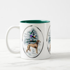 Caneca De Café Em Dois Tons Presentes de Natal em Saluki