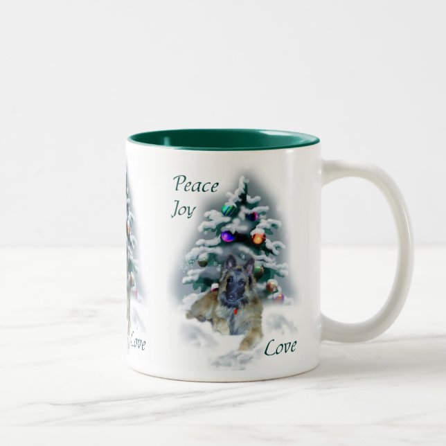 Caneca De Café Em Dois Tons Presentes de Natal em Tervuren na Bélgica (Direita)