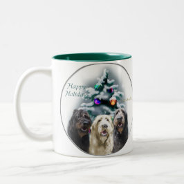 Caneca De Café Em Dois Tons Presentes de Natal Labradoodle