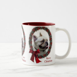 Caneca De Café Em Dois Tons Presentes de Natal para Bulldog Francês