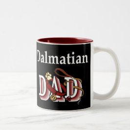 Caneca De Café Em Dois Tons Presentes de Pai Dalmáticos