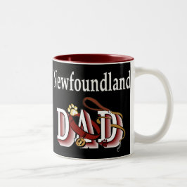 Caneca De Café Em Dois Tons Presentes de Pai de Cachorro na Terra Nova