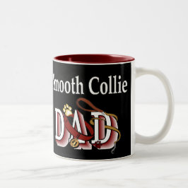 Caneca De Café Em Dois Tons Presentes de Pai de Collie Suave