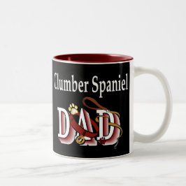 Caneca De Café Em Dois Tons Presentes de Pai de Espanhol Clumber