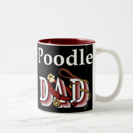 Caneca De Café Em Dois Tons Presentes de Pai de Poodle