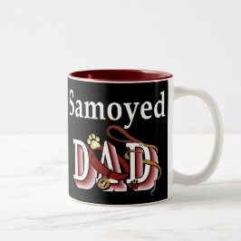 Caneca De Café Em Dois Tons Presentes de Pai Samoyed