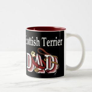 Caneca De Café Em Dois Tons Presentes de Pai Terrier escoceses