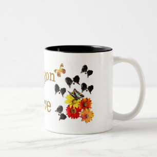 Caneca De Café Em Dois Tons Presentes de Papillon Amantes