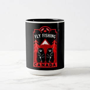 Caneca De Café Em Dois Tons Presentes de pesca canadianos