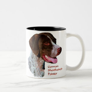 Caneca De Café Em Dois Tons Presentes de Ponteiro Alemão Curto